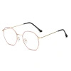 The new metal square face round gold anti-blue light can be equipped with a full-frame blue film student large frame flat light lens Specification image